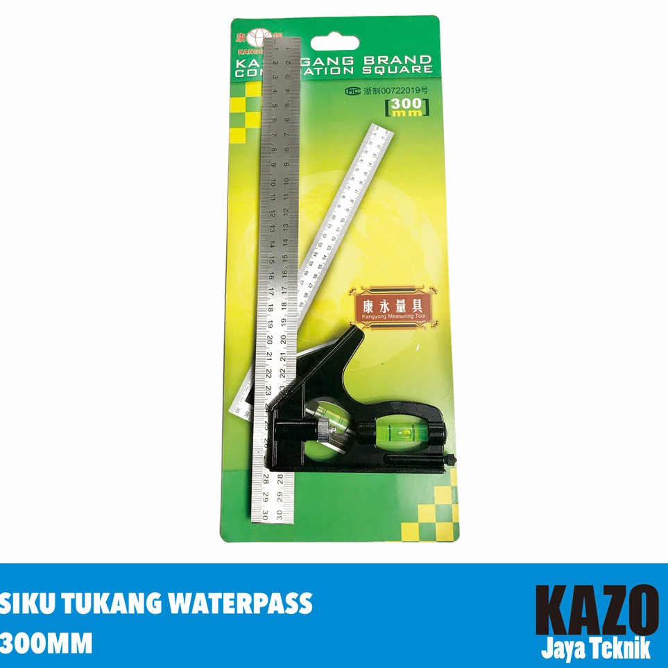 

KODE H9M3 Siku Tukang Waterpass Waterpas Penggaris Multifungsi Combination Square Ruler 12 Inch 3cm