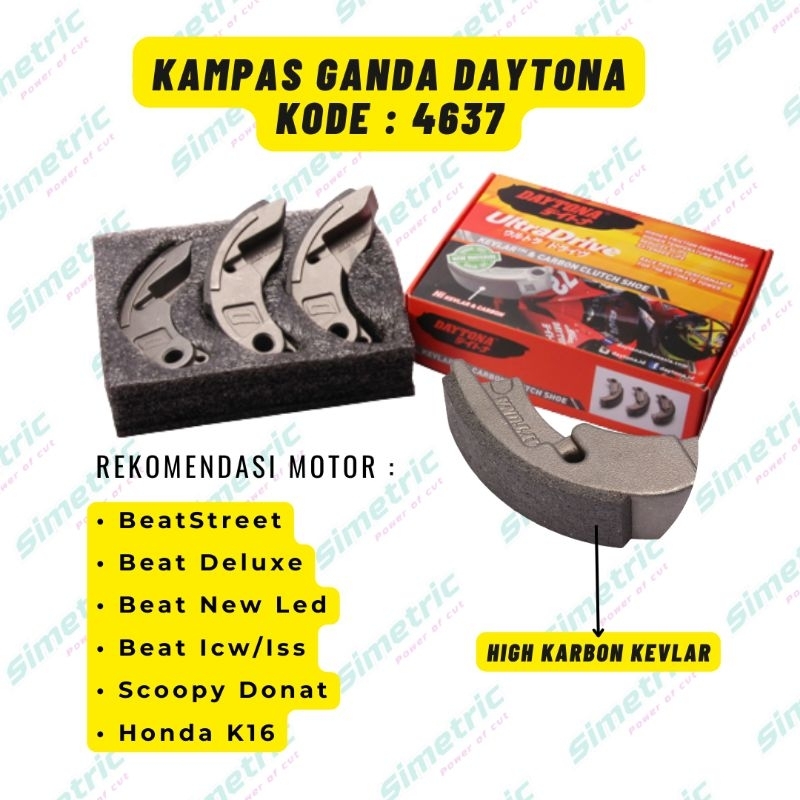 Kampas Ganda Daytona Beat Deluxe Scoopy Esp Stylish Beat New Led Beatstreet Kampas Ganda Beat Iss Ic