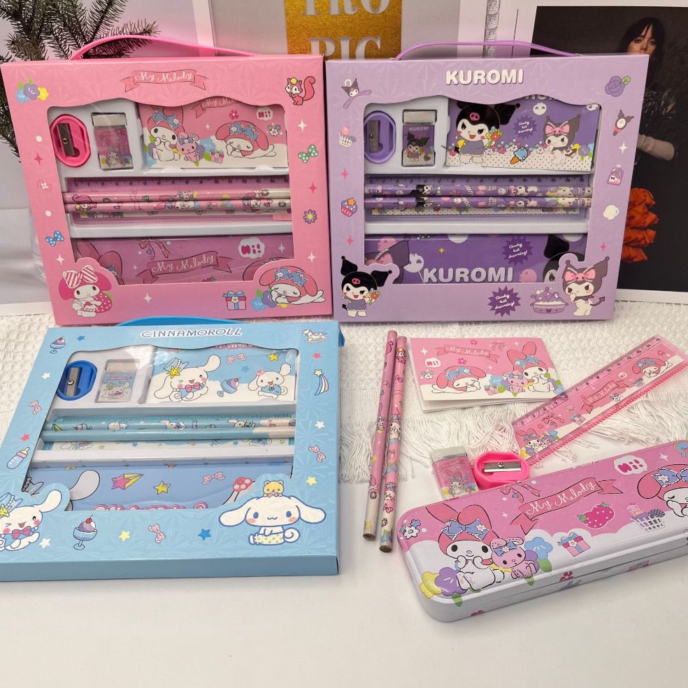 

Stationery Set 6in1 KOTAK PENSIL Kuromi Paket Belajar Kuromi Alat Tulis Set SANRIO MELODY CINNAMOROLL ATKSTATSET1 KODE R7K2