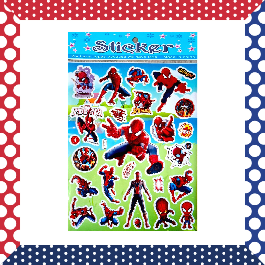 

[KH] Stiker Laser Gambar Tempel Laser Sticker Anak Karakter Kartun Marvel Spiderman