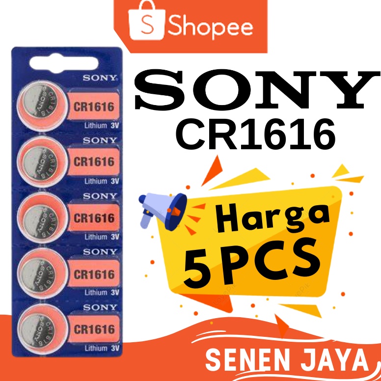 KODE C29O 5 PCS Baterai Batre Batrai Batere Remot Remote Mobil PAJERO 1616 CR1616 Original Sony Bate
