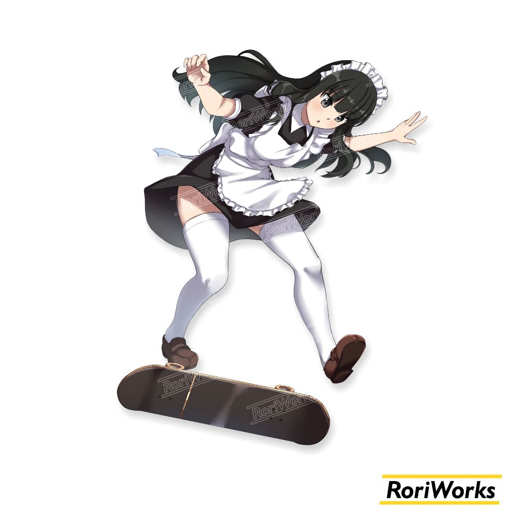 

Stiker Kiss cut - Mio Akiyama | K-On! | Maid on Skate