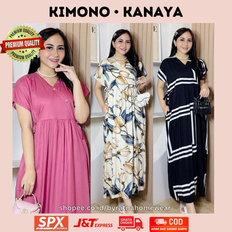 DASTER KIMONO KANAYA - daster kimono smk sematakaki busui kanaya daster kimono rayon premium daster 