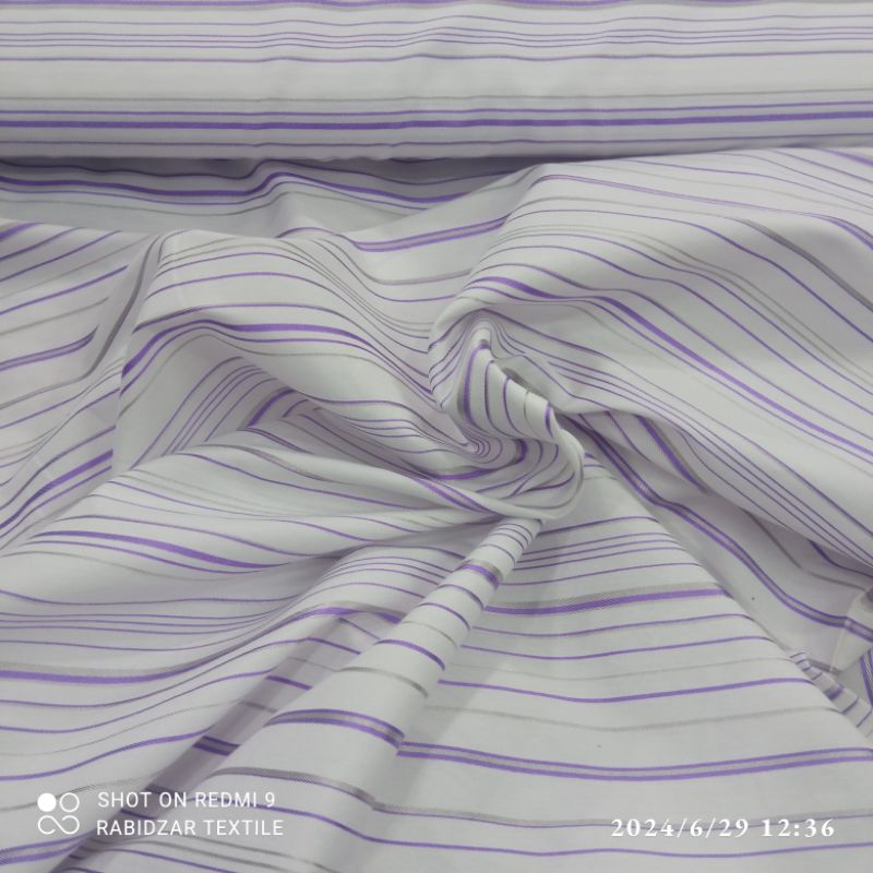 KAIN KATUN STREET ITALY PREMIUM GARMENT SALUR UNGU TIMBUL