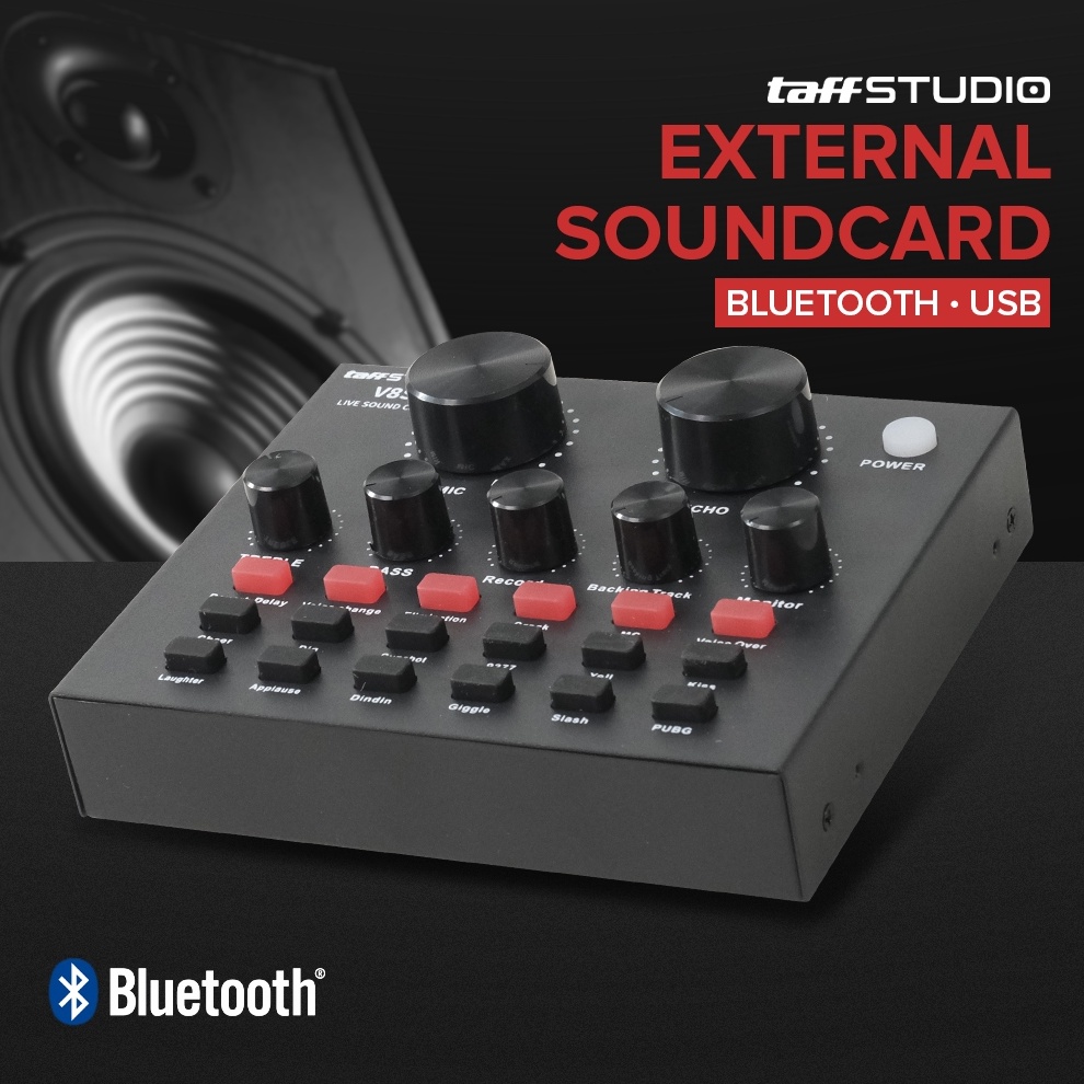 Soundcard External Mic Microphone V8S Live Broadcast Bluetooth Audio USB External g H5K4