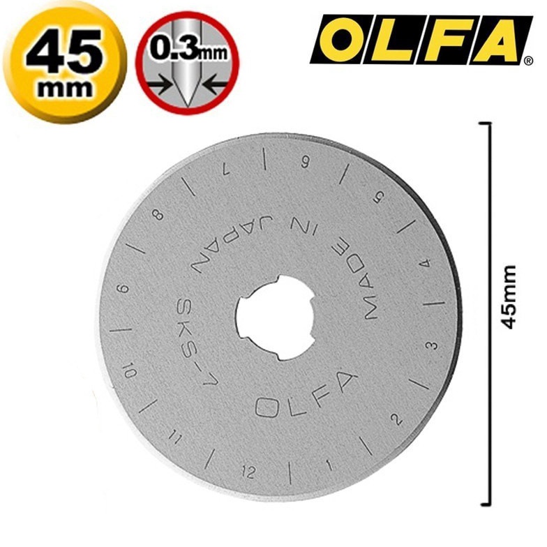 

KODE M7O8 OLFA RB451 Refill Rotary Cutter 45mm RB45 1pcPack Spare Blade