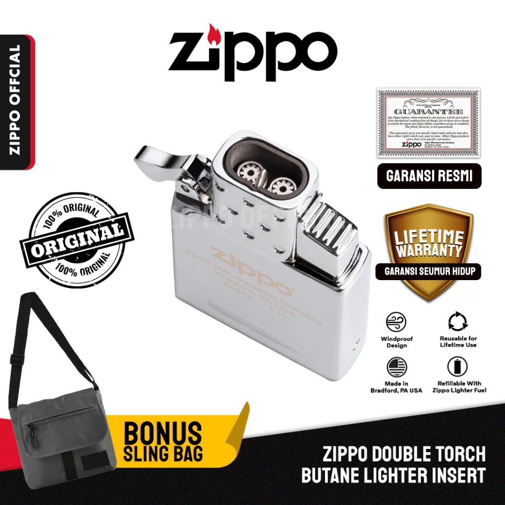 Zippo Double Torch Butane Lighter Insert 65827 | Garansi Lifetime | Original USA