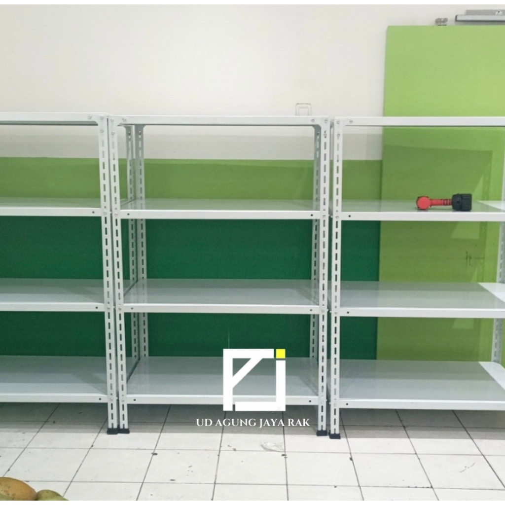 Rak Besi Siku 4 Susun 100 x 40 x 100 cm Gudang Toko Minimarket Kantor Etalase Kuat Kokoh