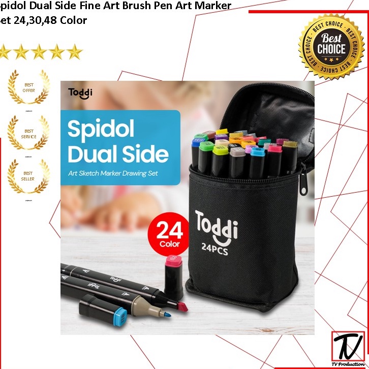 

Spidol Stabilo 24 3 48 Color Warna Dua Sisi Touch Dual Side Fine Art Brush Pen Art Marker KODE W3Y7