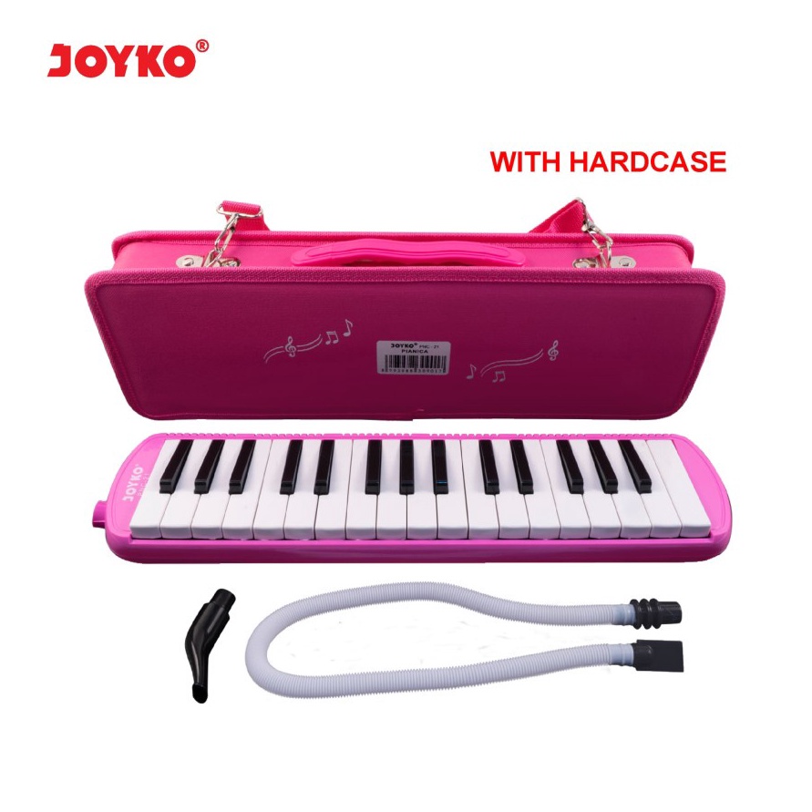KODE N75D Pianika JOYKO PNC21 Warna PINK  Pianica Tiup Hard Case Model Mirip YAMAHA