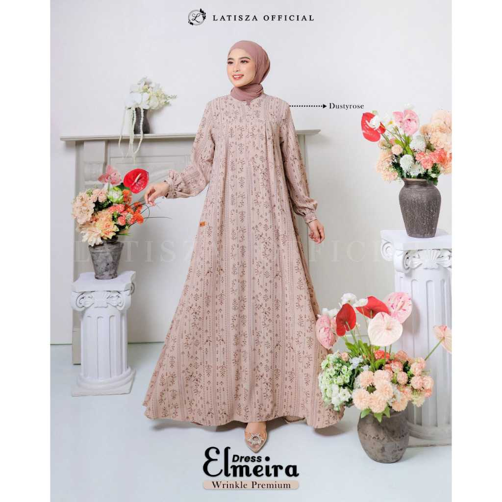 GAMIS TERBARU ELMEIRA DRESS BY LATISZA OFFICIAL