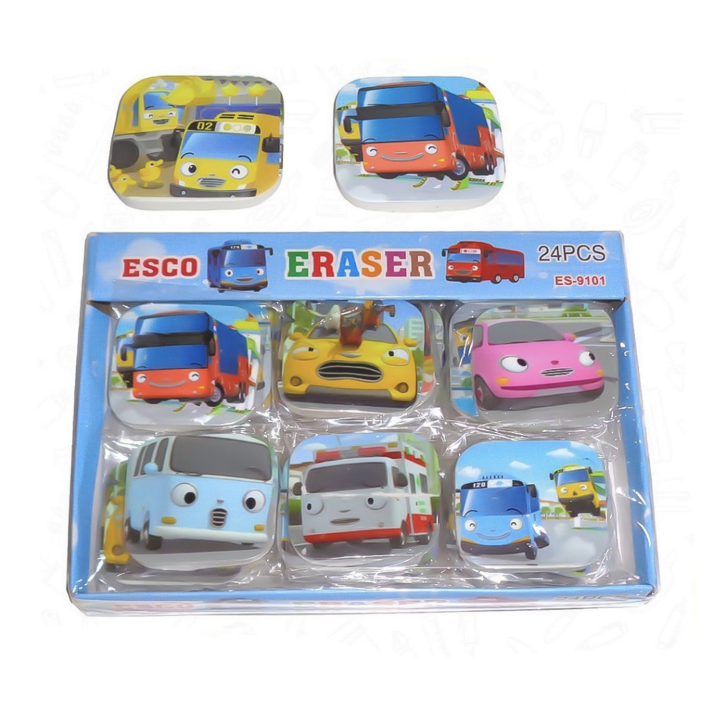 

1 BOX / 24 Pcs Eraser Karakter Tayo ES-9101