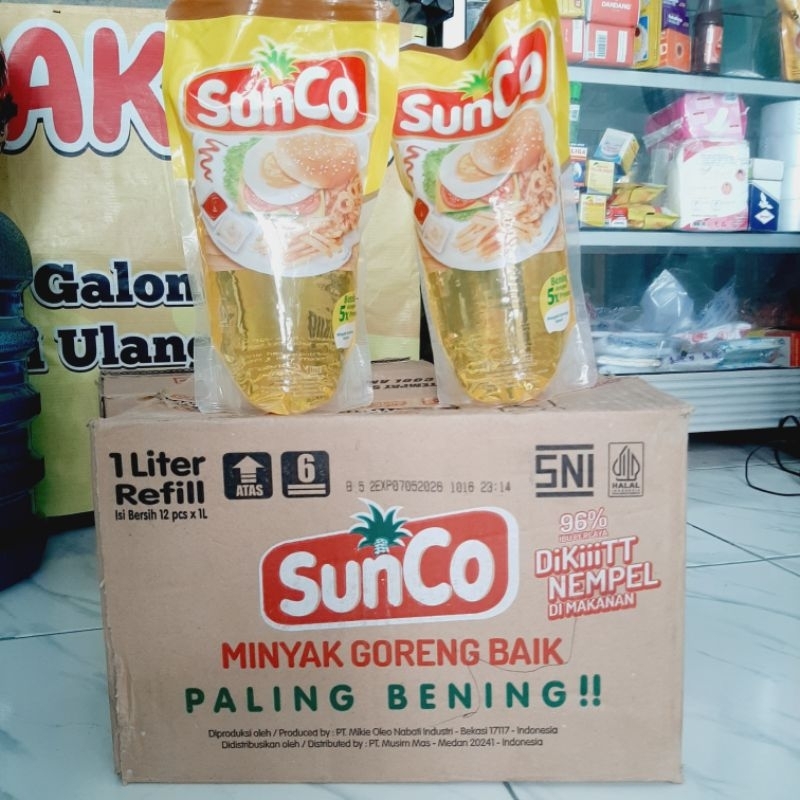 

MINYAK GORENG SANCO 1 LITER ISI 12 PCS (1 DUS).