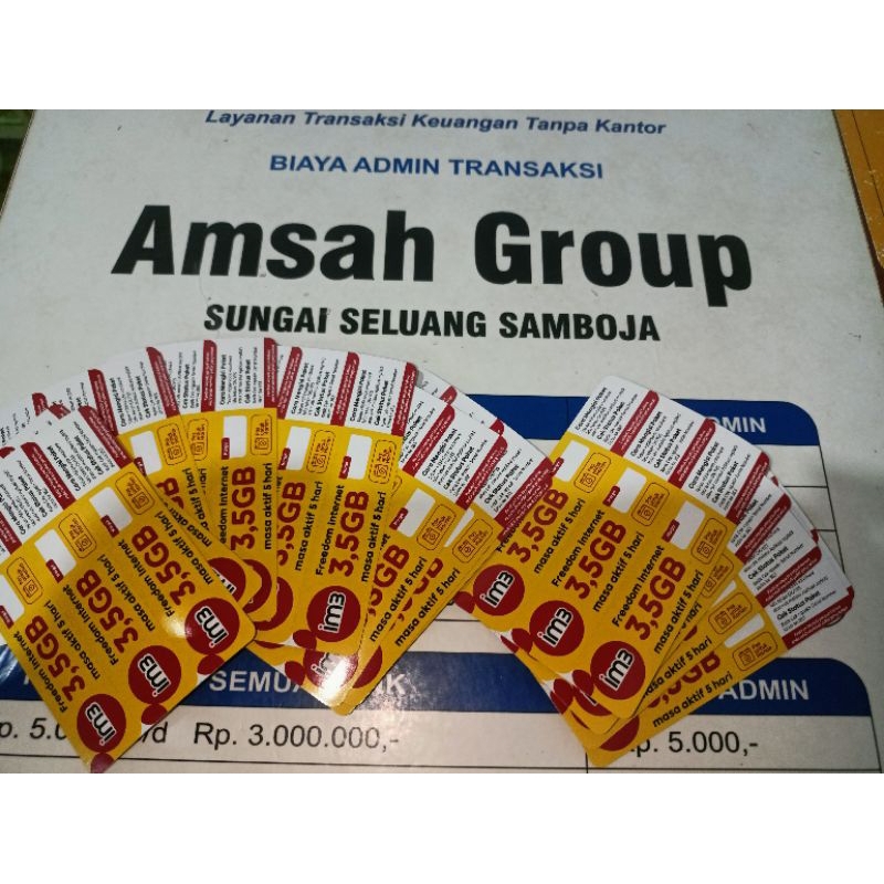 voucher im3 3.5gb.   minimal pemesanan 20sn