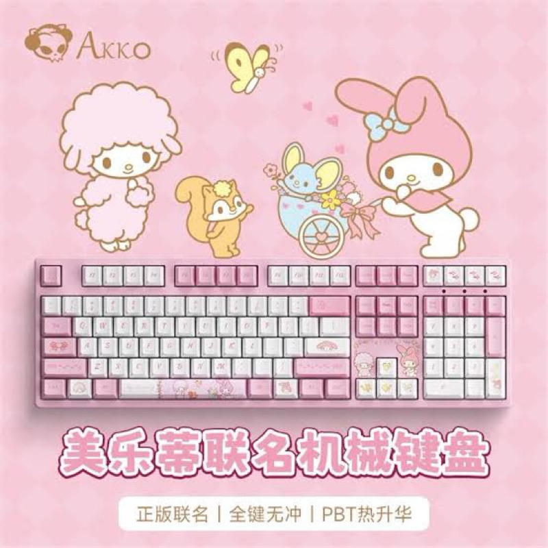 [READY STOCK] Akko x My Melody 3108v2 Mechanical Keyboard WIRED TYPE-C