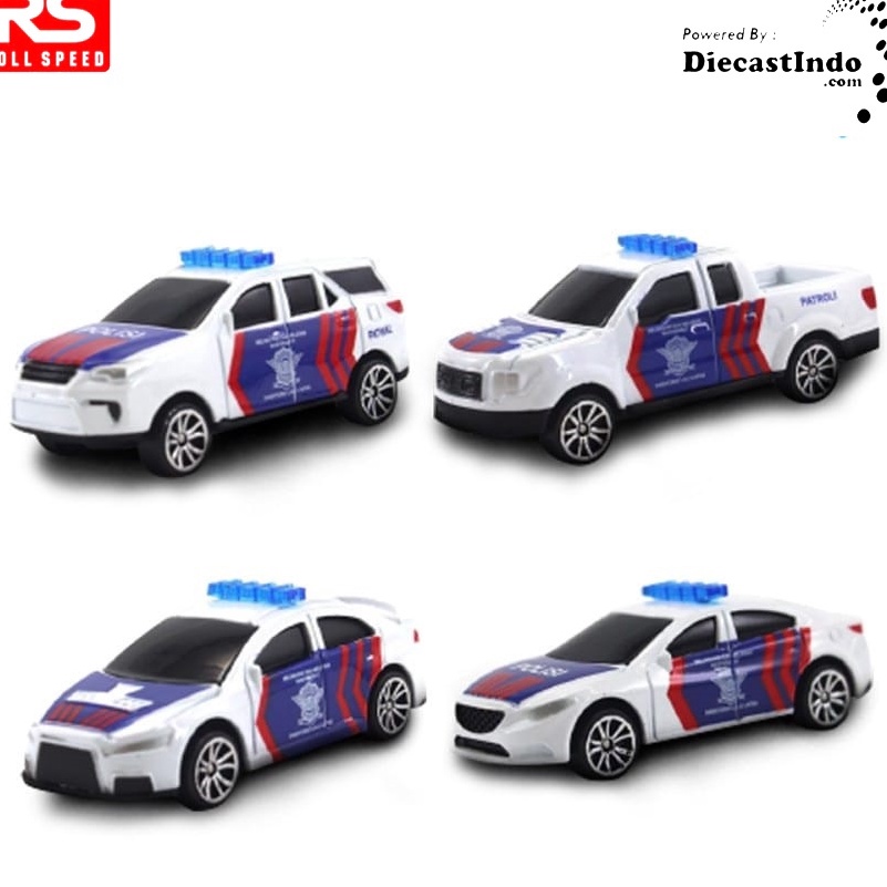 Istimewa Diecast Metal RS Roll Speed 164 Mobil Polisi PJR dan SABHARA