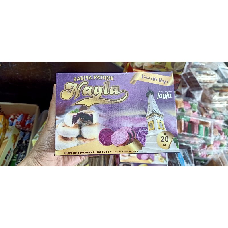 

PRODUCT TERPOPULER BAKPIA PATHOK NAYLA RASA UBI UNGU ISI 2 BIJI BARANG FRESH SETIAP HARI