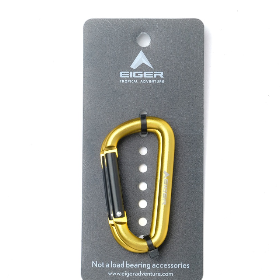 Update Bermutu  EIGER 6 MM D CARABINER 2 PCS KEYCHAIN
