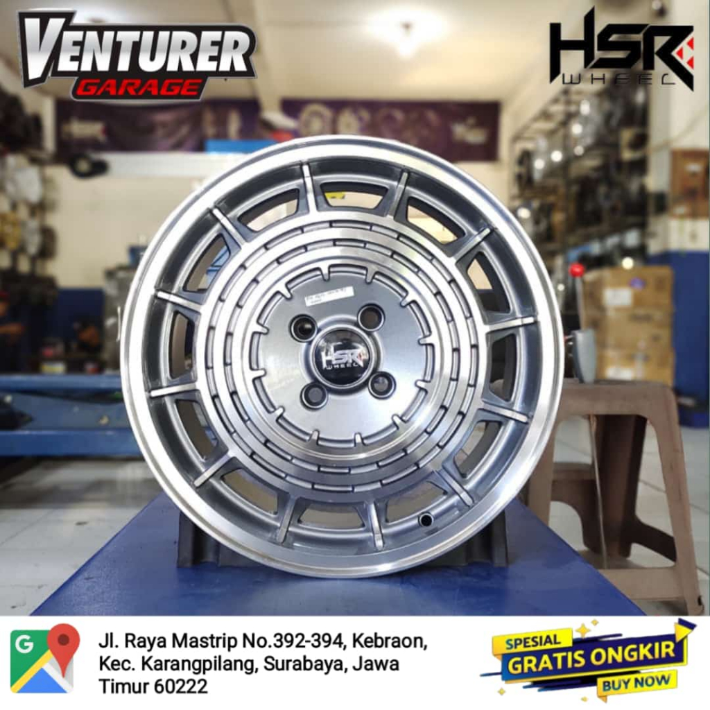 velg twincam baleno soluna brio vios corolla mazda2 murah ring 15 HSR rtr grey polish surabaya