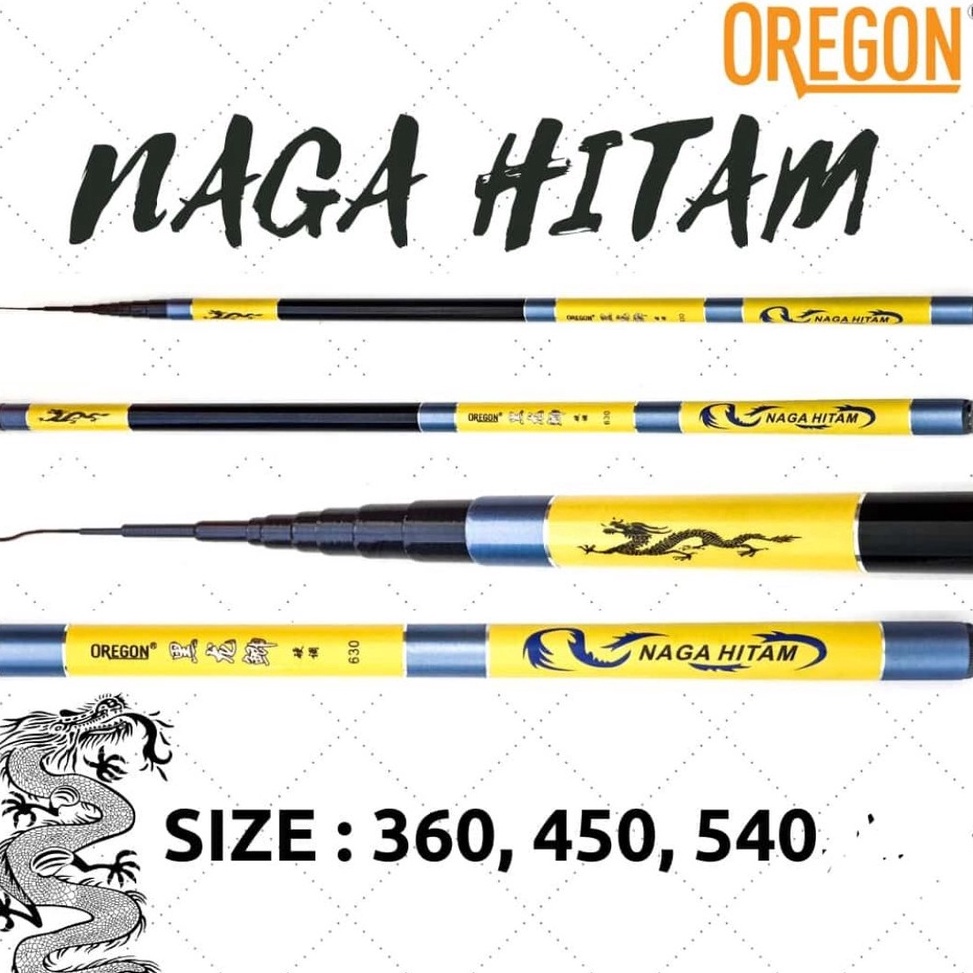 KODE E83O Oregon Naga Hitam Joran Tegek Ruas Medium 36455463 Mentahan