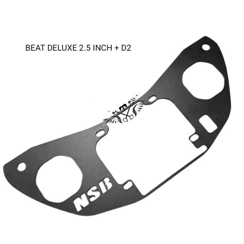 Breket dudukan lampu biled projie beat deluxe bracket lampu projie biled 2.5 inch + D2 pnp beat delu