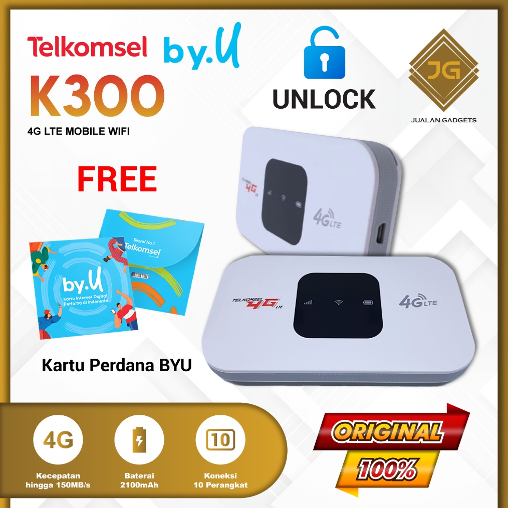 KODE X4G Modem Mifi Wifi K3 4G LTE  Unlock All Operator Free Kartu Perdana byU