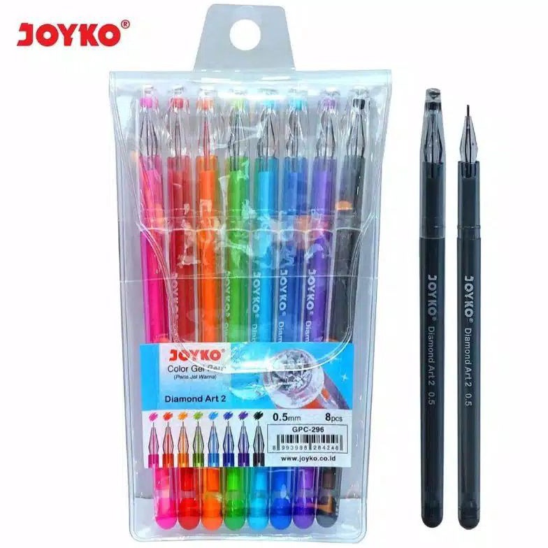 

CUCI GUDANG Pulpen Gel Warna GPC296 Diamond Art 2 Joyko Set 8 Warna 5mm