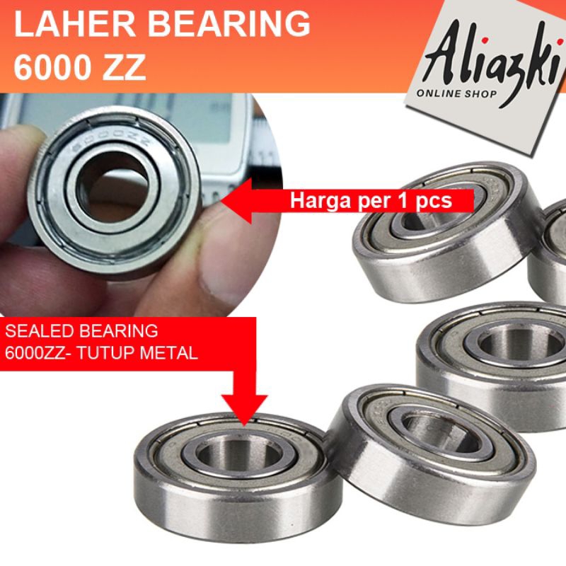Laher Bearing Sepeda 6000 ZZ - Bering Laher Hub Freehub Sepeda - Sealed Bearing 6000 ZZ Original unt