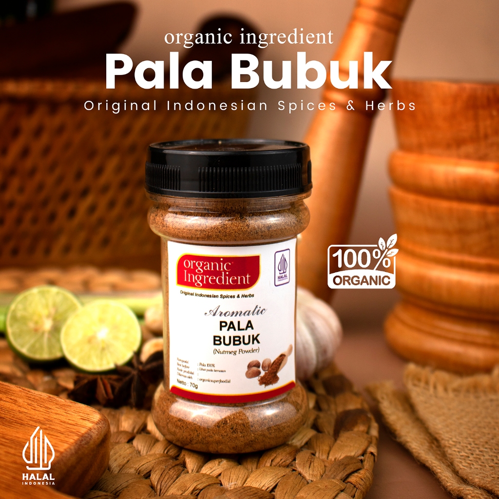 

Organic Ingredient Pala Bubuk Original Rempah Indonesia Bumbu Dapur