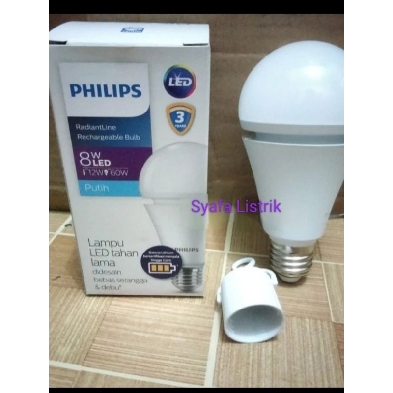 Philips LED Lampu Emergency Lampu LED Original Darurat 8 Watt CoolDaylight Putih