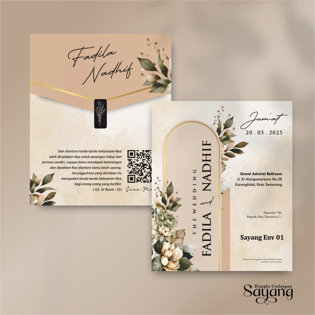 

UNDANGAN AMPLOP PERNIKAHAN KASIH ENVELOPE - UNDANGAN PERNIKAHAN SAYANG SEMI AMPLOP COLOUR SIMPLE ELEGANT