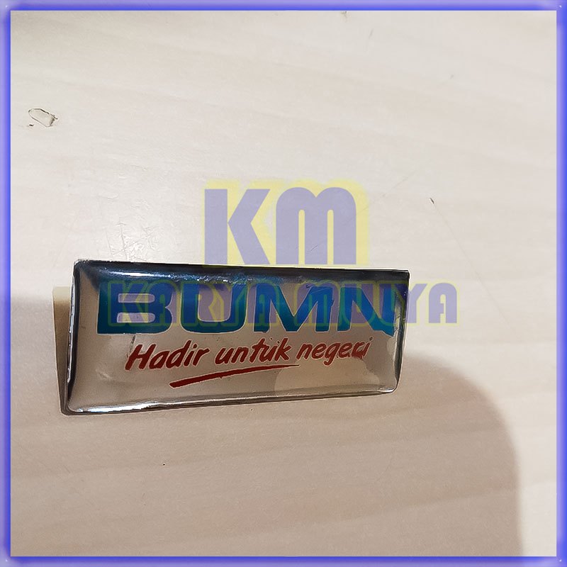 Pin Bros Logo BUMN Pin BUMN Fiber Model Kotak Silver - Karya Mulya