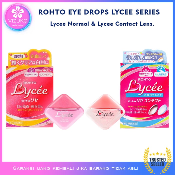 Rohto Eye Drops Lycee Normal & Lycee Contact Lens Original Japan