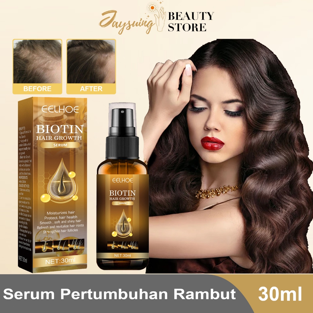 EELHOE Serum penumbuh rambut penumbuh rambut botak penumbuh rambut cepat obat penumbuh rambut 30ml K