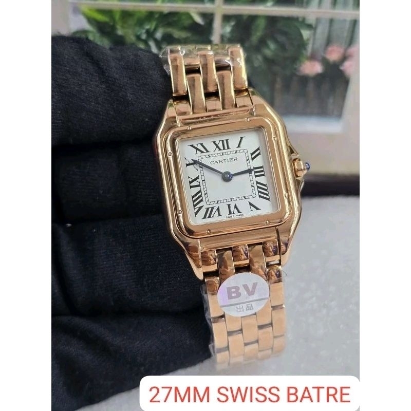 JAM TANGAN CEWEK CARTIER PANTHERE QUARTZ SWISS CLONE