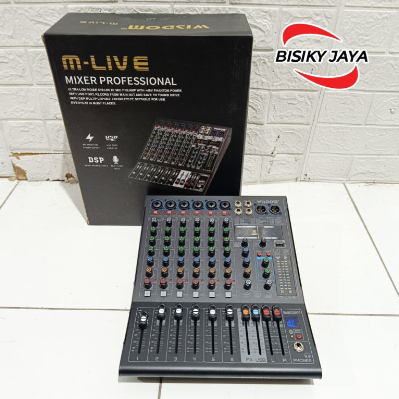 Mixer Audio 6 channel Wisdom MLive 6 Original Wisdom M Live 6