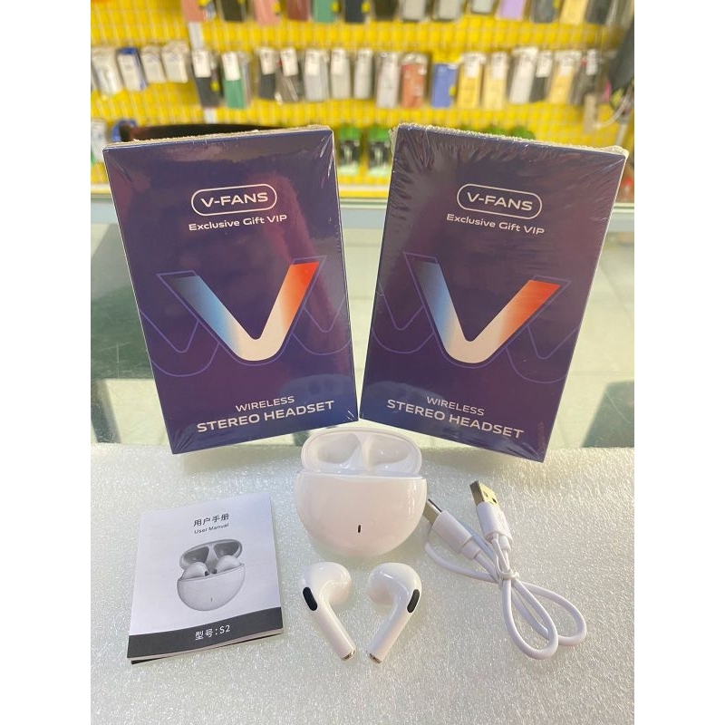 EARPHONE TWS VIVO V-FANS ORI 100% BERGARANSI