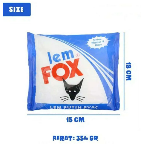 

FOX - Lem Putih Serbaguna PVAc Kantong Biru 350gr