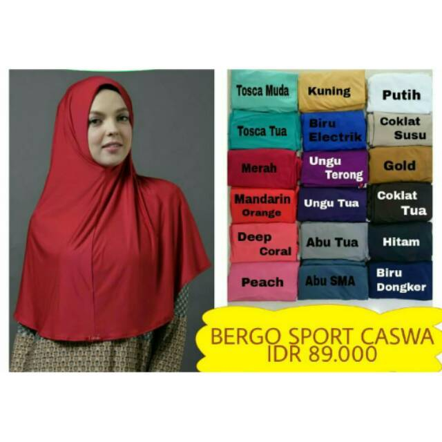 ZOYA KERUDUNG OLAHRAGA BERGO SPORT CASWA
