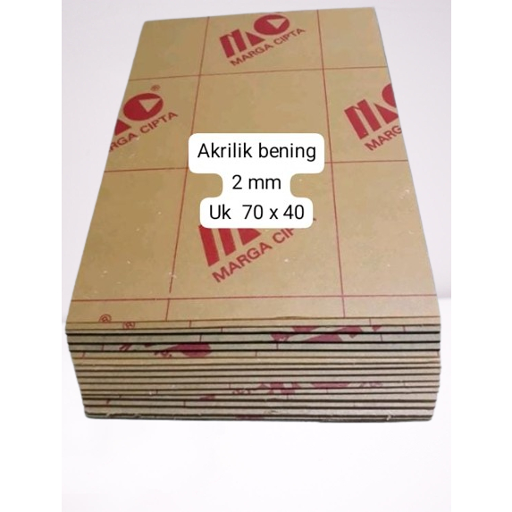 

Akrilik tebal 2 mm lembaran ukuran 70 x 40 cm murah