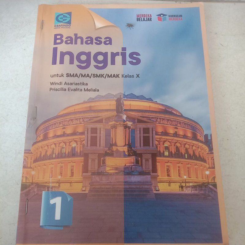 buku bahasa Inggris SMA kelas 10 /X kurikulum merdeka