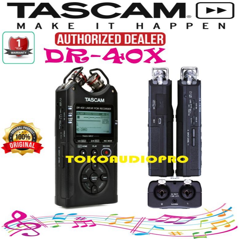 Tascam DR40X 4-channel Handheld Recorder Tascam Dr-40X