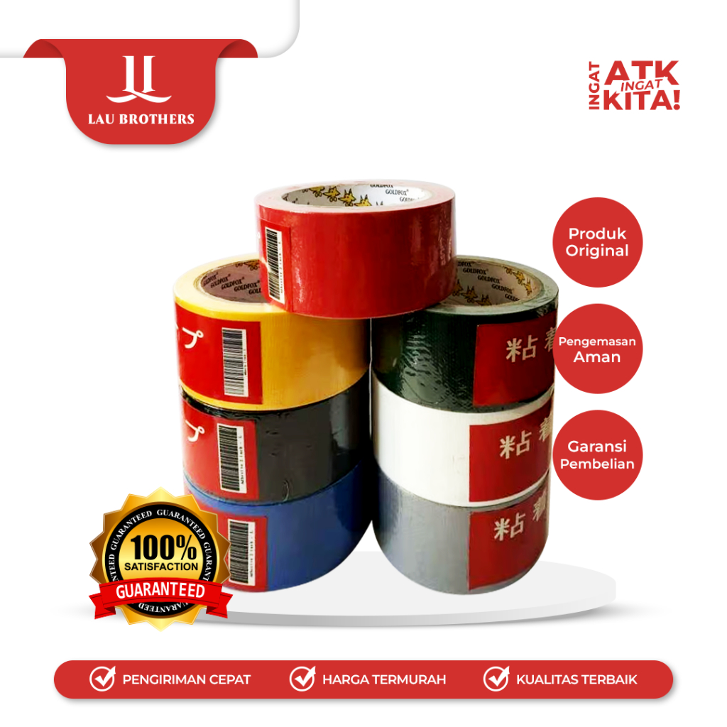 

GOLDFOX LAKBAN LINEN/ CLOTH TAPE 2" (1ROLL)