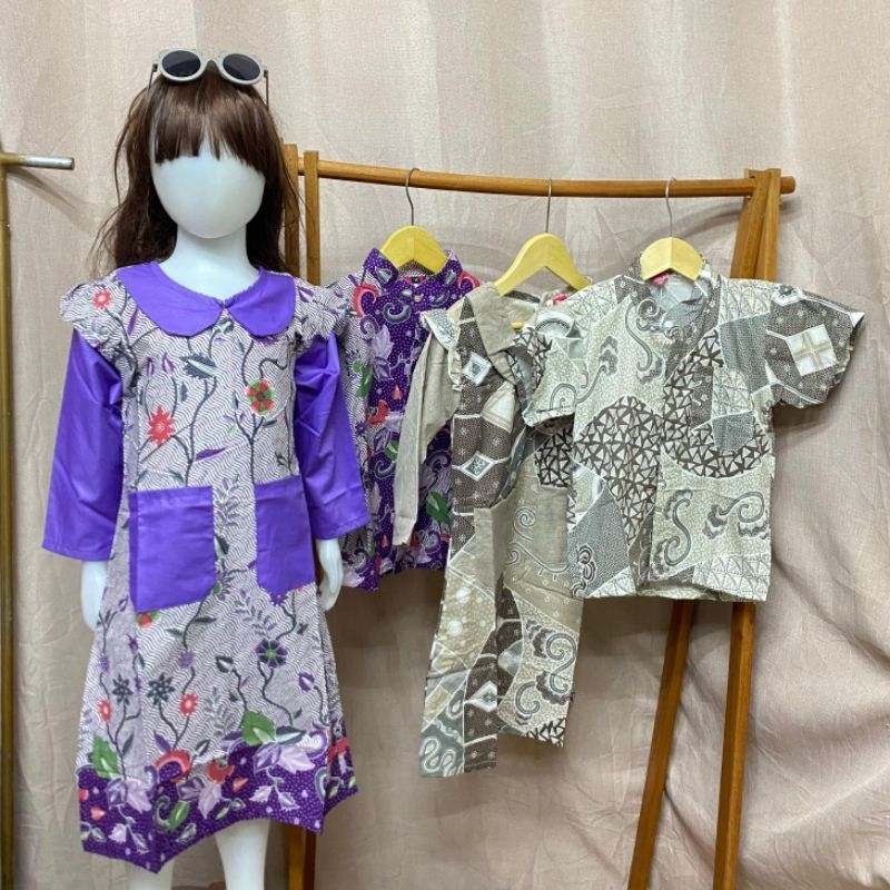 BANARA COUPLE GAMIS BATIK KOKO MOTIF BUNGA DAN MEGA MENDUNG