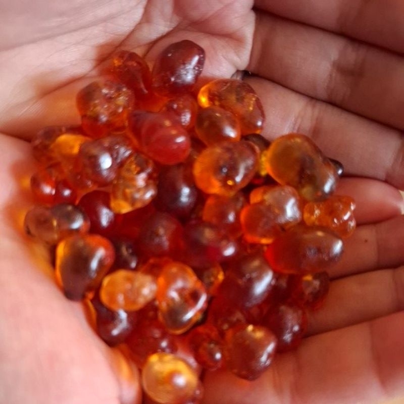 

QH peach gum 500 gram. kualitas bersih pilihan