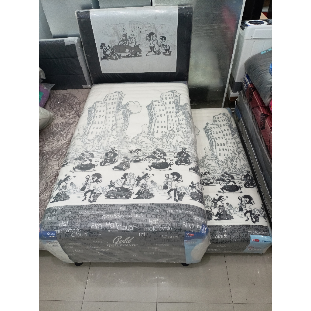 Central Springbed Sorong 2 in 1 Gold Big Mama HB. X1 - 120x200