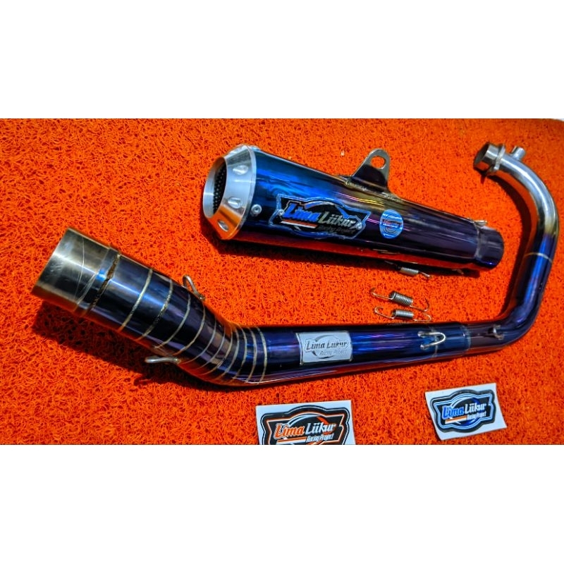 Knalpot racing Suzuki satria Fu fi / satria injeksi - Type DR feat cone'c Blue series Original Limal
