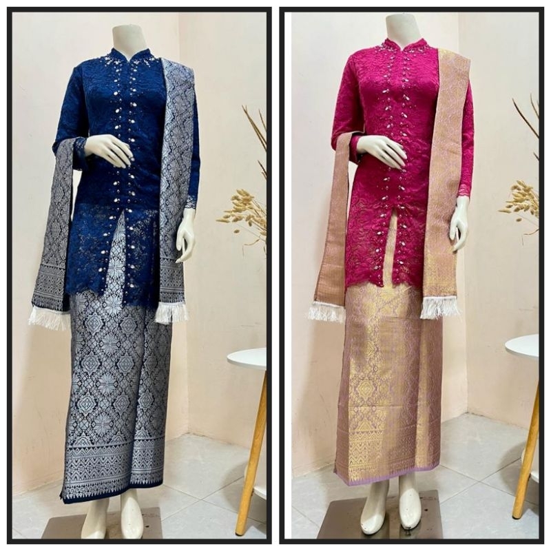 stelan kebaya tunik Payet Zafirah / kebaya Melayu / kebaya terbaru / kebaya jumbo / kebaya busui