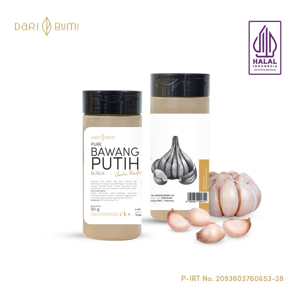 

Dari Bumi Bawang Putih Bubuk 50 Gr Premium Garlic Powder