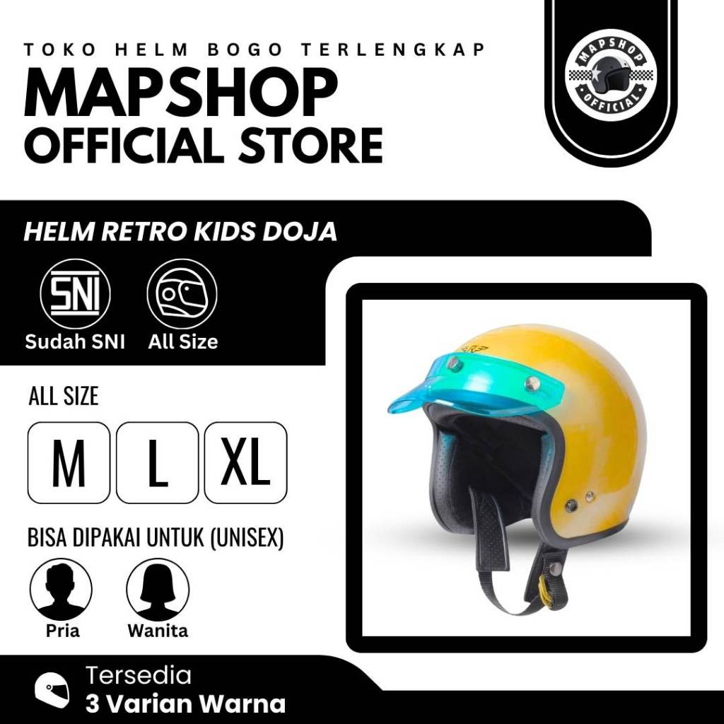 Helm Helem Hlem Retro Vintage Classic Klasik Carglos Cargloss Polos Premium Anak Anak Unisex Pria Co